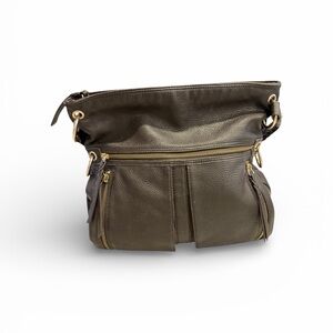 Elegant Brown Leather Shoulder Bag